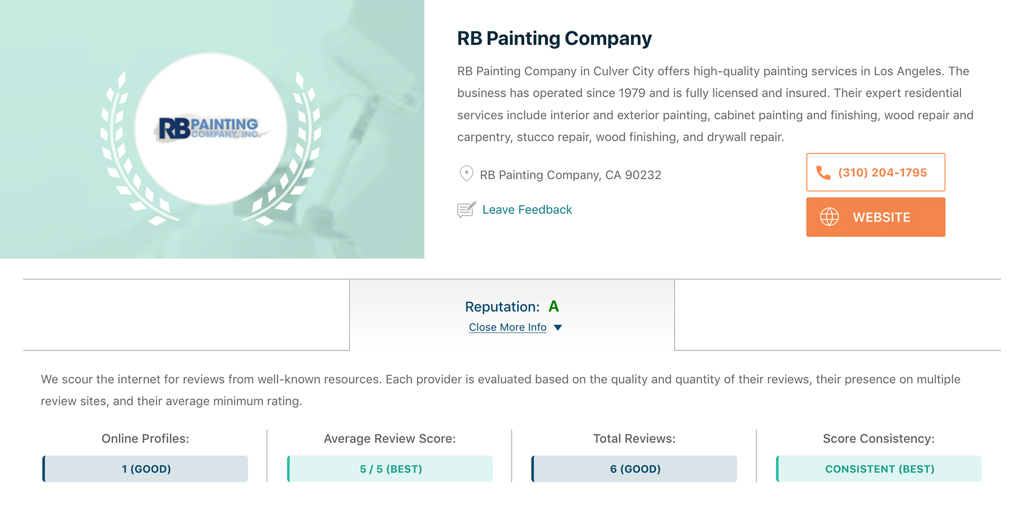 RB Painting voted best in LA